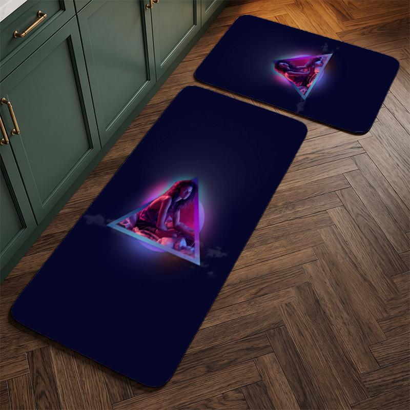Euphoria (5) Flannel Kitchen Mat Soft Anti-Slip Kitchen Floor Runner Rug Kitchen Rug for Home Kitchen Decor