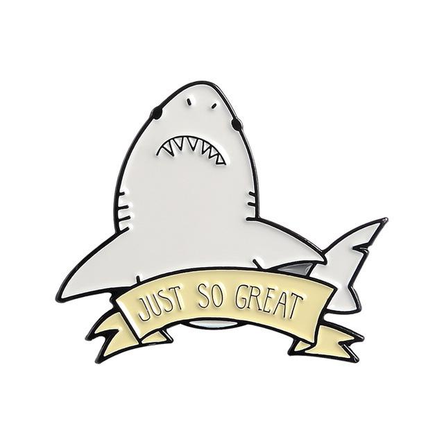 Animal Series Brooch: Cartoon Whale Shark with Playful Expressions