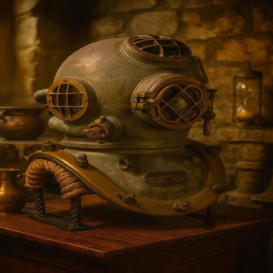 Brass Mark V Diving Helmet 40.64 Cm Nautical Decor Replica, Maritime Collectible