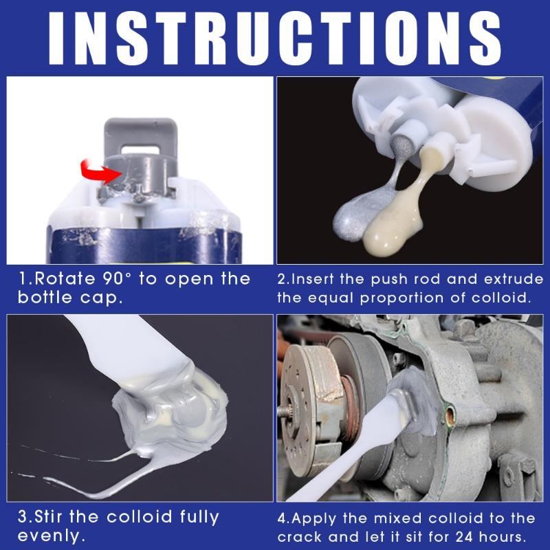 50/25ml Metaalreparatie Lijmen 2-in-1 Industriële AB Gietlijm Hittebestendig Koud Lassen Sterke Defect Reparatie Middel Gereedschap