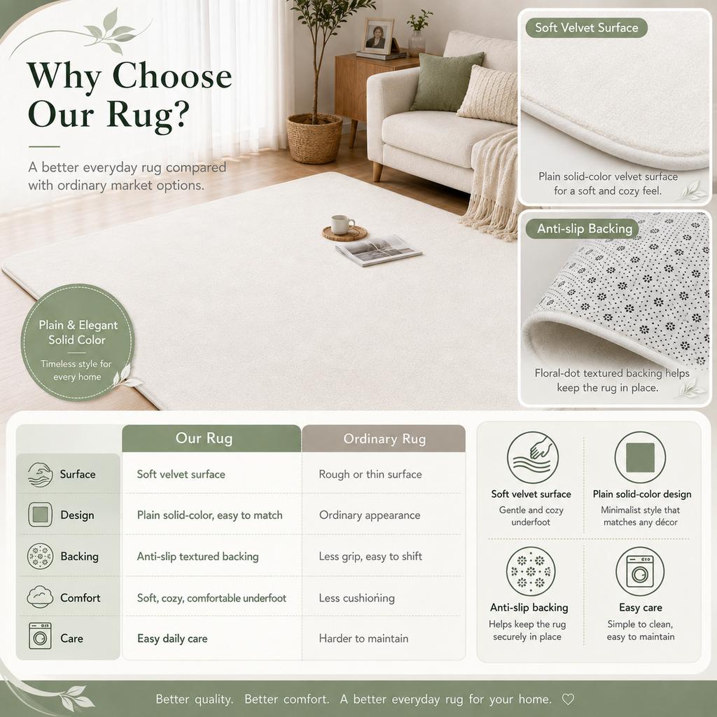 Green and White Logo Designed floor mat, suitable as a non-slip mat for the living room or bedroom sofa