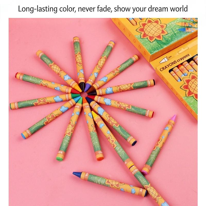 Sunflower 8 /12 /24 Colors Crayons Kids Colored Crayons School Supplies Prizes And Gifts