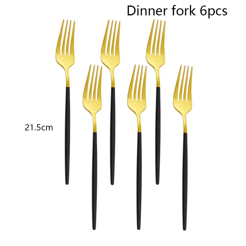 6Pcs Rianbow Matte Abendessen Gabel Edelstahl Geschirr Besteck Küche Gabel Hotel Familie Geschirr Besteck Besteck Set