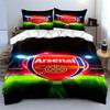 Ensemble de literie logo Arsenal Ensemble de literie Housse de couette Housse de couette Taies d'oreiller Décoration de la maison (1 * Housse de couette 2 * Taies d'oreiller, sans couette)