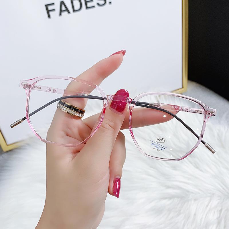 

Новые синие очки TR для женщин в Интернете, модные многоугольные очки для знаменитостей, очки нестандартной формы, очки для близорукости, мужские очки. Blue light prevention