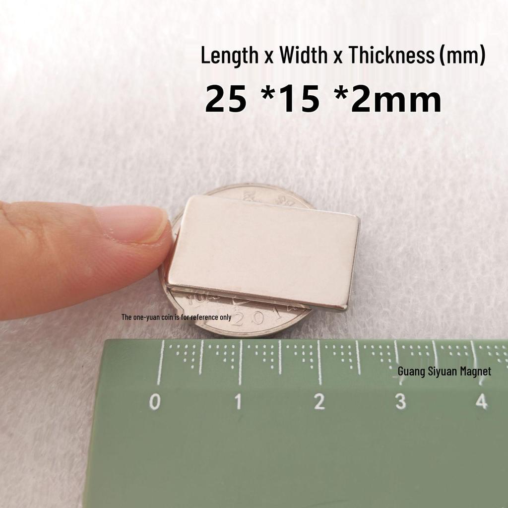 N52 Super Strong Neodymium Iron Boron Magnet, Rectangular 25x30x100mm, Permanent Magnetic Steel Sheet.