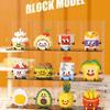 Mini Cartoon Food Figure Building Blocks Hamburg Swiss Roll Assembled Avocado Model Bricks Sandwich Puzzle Kids Toys Girls Gifts