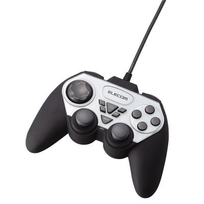Gamepad ELECOM USB złącze wyposażone w drążek analogowy 12 przycisków [model 2006] wibracja/ogień JC-U2312FSV