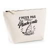 Toiletry Bag - PLANETEE - I Can't I Have Windsurfing (minimalist) - Beige - 100% Cotton - 3 L