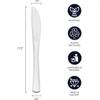 50Count Hard Plastic Knives Shiny Silver