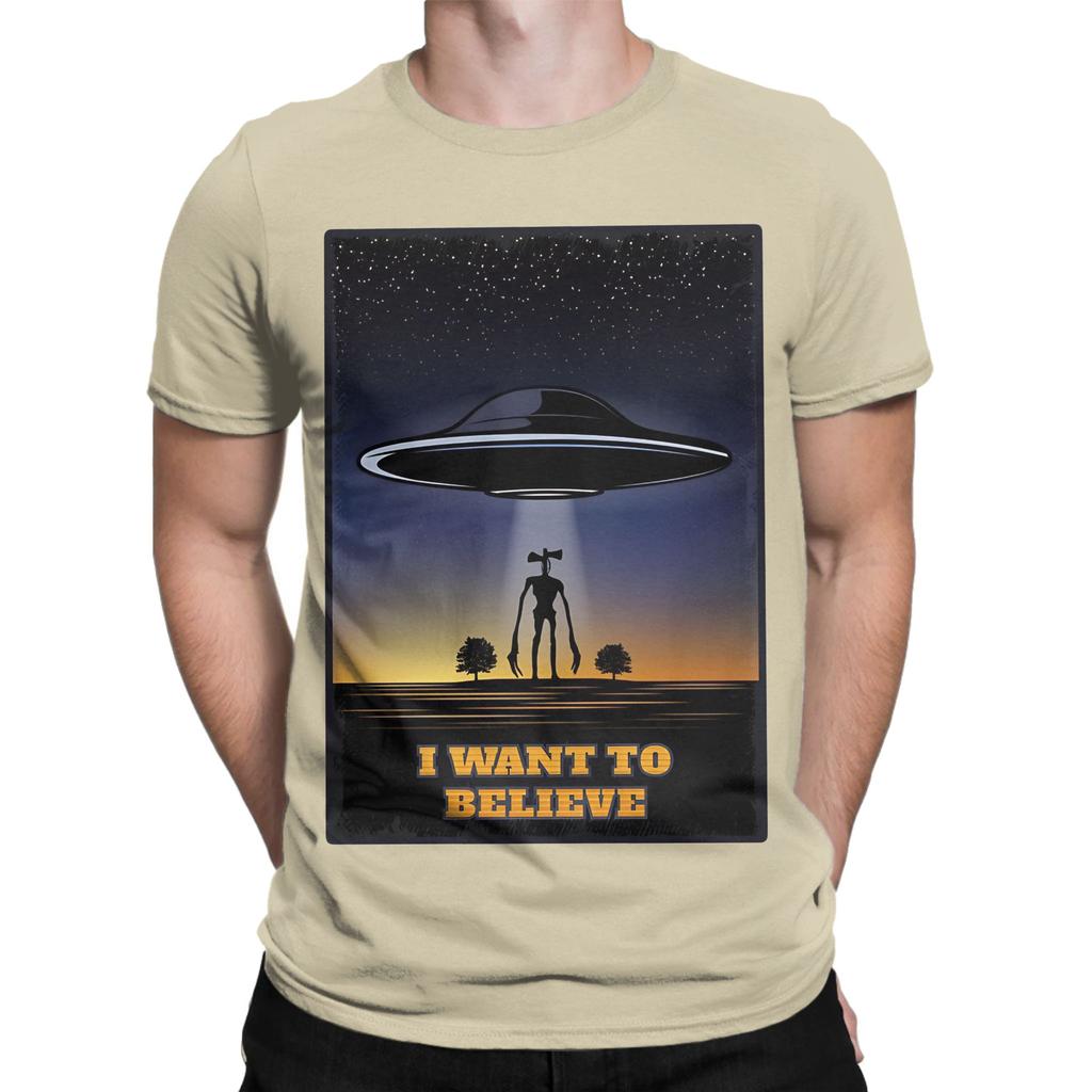 I Want To Believe Siren Head Costume Alien Ufo Novelty 100 Cotton Tshirt Siren Head Tops Tees For Unisex