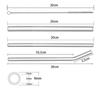 5Pcs Heat Resistant High Borosilicate Glass Straws with Brush Transparent Juice Smoothies, Milkshakes, Tea Glass Straw Reusable