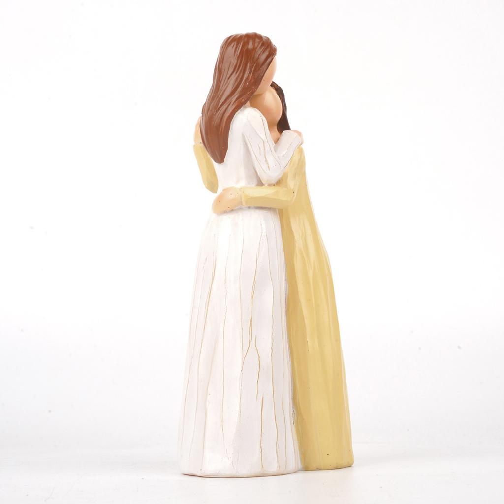 Hand-Painted Mother Daughter Love Statue Sculpture Warm Home Decor Figurine  Unique Mother's Day Keepsake Gift