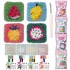 Latched Hook Coaster Kits for Adults Starter Embroidery Kits Coaster Making Kits Fruit Coaster Needlework Crafts Kits