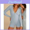 Streetwear Jumpsuit Mit Reißverschluss Und Hoher Taille Für Lässigen Urbanen Stil