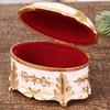 Mini Jewelry Storage Box Inlaid Gem Organizer European Style Necklace Portable Alloy Storage Earrings Ring Dresser Decorative