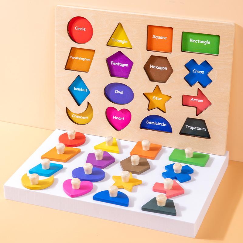 

Montessori Magnetic Geometric Shape Puzzle Board for Toddlers