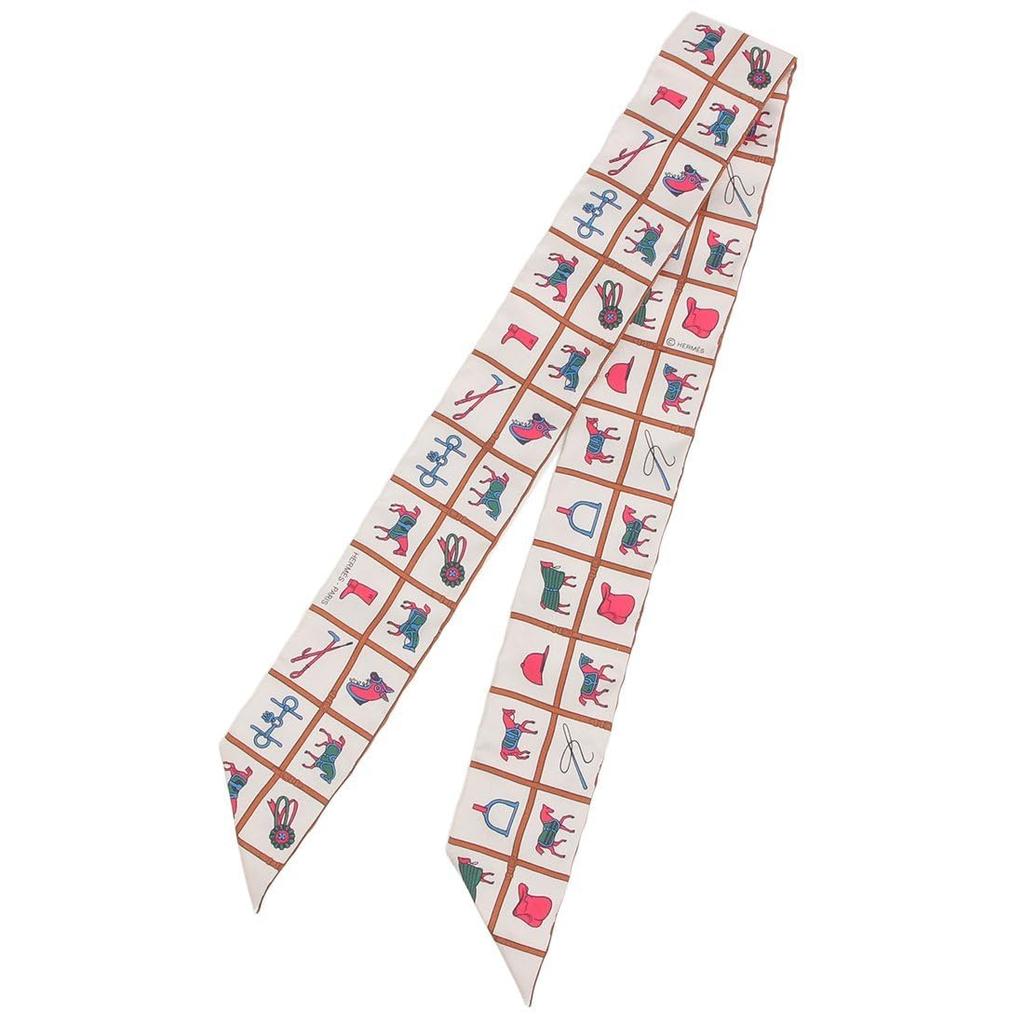 Scarf Bandana Twilly Multicolor White H061356 S 23 [Hermes] Women's [Item]