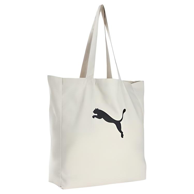 New PUMA Fabric Tote Bag Shopping Bag Handbag Shoulder Bag Unisex White 940151-01