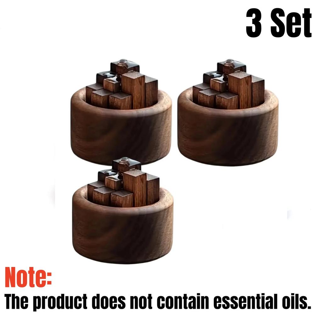1/2/3Set Ahşap Uçucu Yağ Difüzörü Aromaterapi Çubukları Dekor Ceviz Ağacı Koku Yayıcı Ev Banyo Araba Süsü İçin
