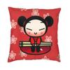 Pucca Modern Throw Pillow Cover Home Decorative Cartoon Character Cushion Case Double-Sided Printing Outdoor Cushion Pillowcases