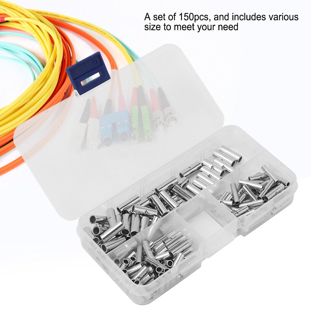 150 Piece Bare Non Insulated Butt Connector Splice Wire Terminal Kit
