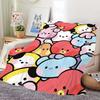 Cartoon Cute B-B-BT-21-ES Blanket Flannel warm comfort soft plush blanket For Picnic Beds Sofas Homes And Bedrooms