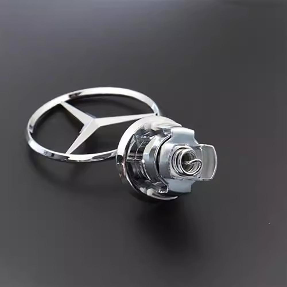 1pcs 44mm For Mercedes Benz AMG W202 W204 W205 W203 W211 W212 W213 W201 W210 Car Engine Hood Emblem Front Bonnet Accessories FA1