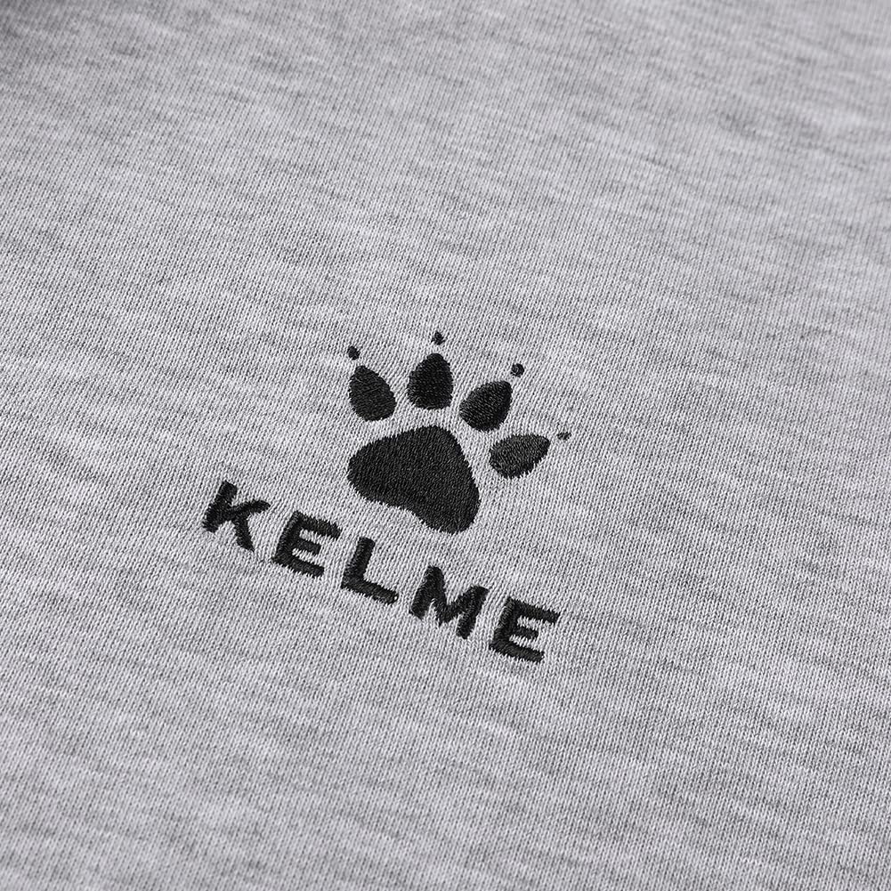 Kelme Zip-Up Hoodie, Soccer Training Jacket, Fitness Sweatshirt, Casual (Gray, Size S)
