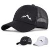 Gorra de Béisbol Unisex con Bordado de Cordillera, Gorras de Red para Primavera y Verano, Sombreros Casuales Ajustables para Exterior, Sombrero Hip Hop, Sombrero Protector Solar