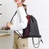 Gym Sack with Earphones   Drawstring Backpack Water-resistant Drawstring Bucket Bag Light Sack for Adults Teenagers