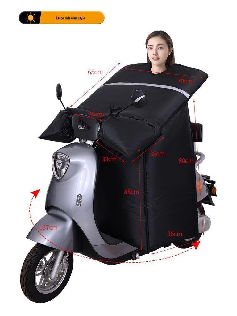 Extra großer, fleecegefütterter, winddichter und wasserdichter Winterschutz für Dreirad/Motorrad