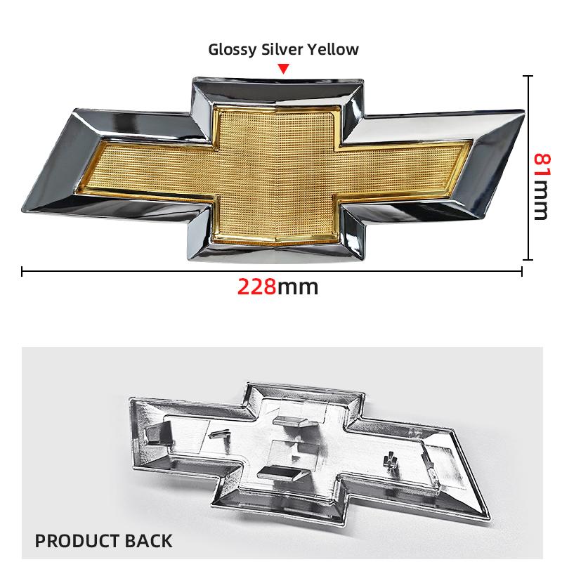 129mm 150mm 195mm 204mm 208mm 228mm Car Front Logo Grill Rear Bumper Tail Door Trunk Emblem Sticker 3D Accessories For Chevrolet
