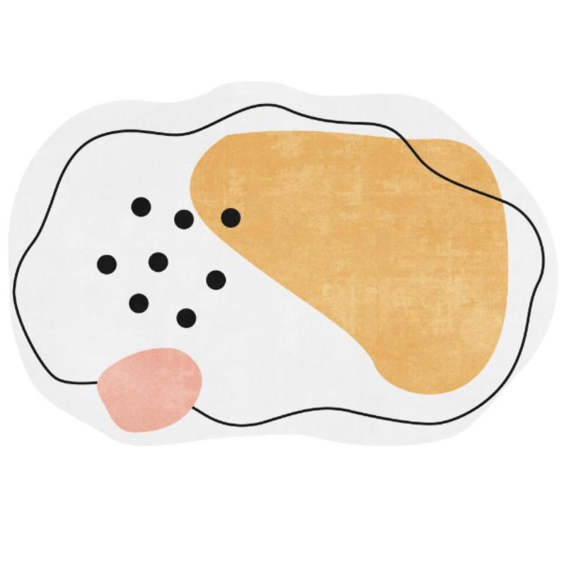 Shaped Irregular Plush Carpet Large Area Bedroom Decor Bedside Rug Nordic Style Carpets for Living Room Thick Washable Floor Mat