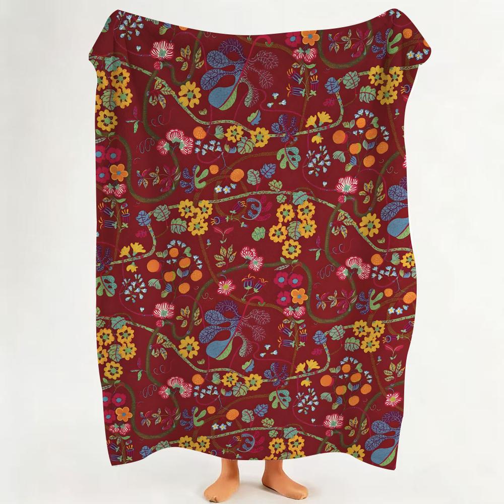 

Illustrator J Josef F Frank Retro pattern Throw Flannel Throw Blanket Suitable for Sofa Living Room Bedroom 75cmx90cm