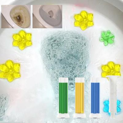 3 pezzi potente detergente per WC con texture in gel, deodorante per WC per la pulizia degli odori, macchie di urina, profumo più fresco e di lunga durata, detergente disincrostante