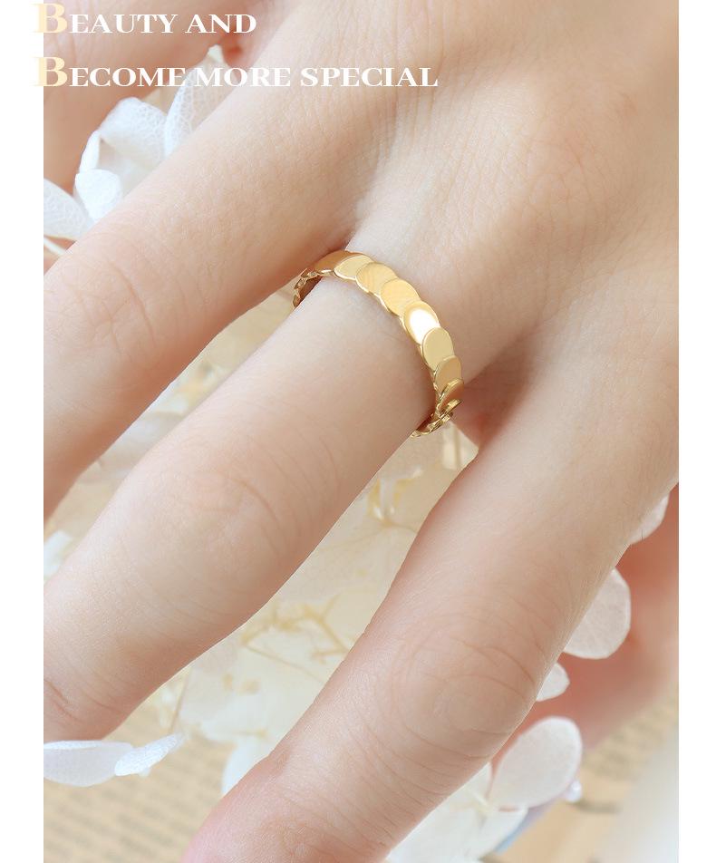 Gold-Plated Titanium Steel Unisex Matching Rings - Simple Trendy Design for Couples