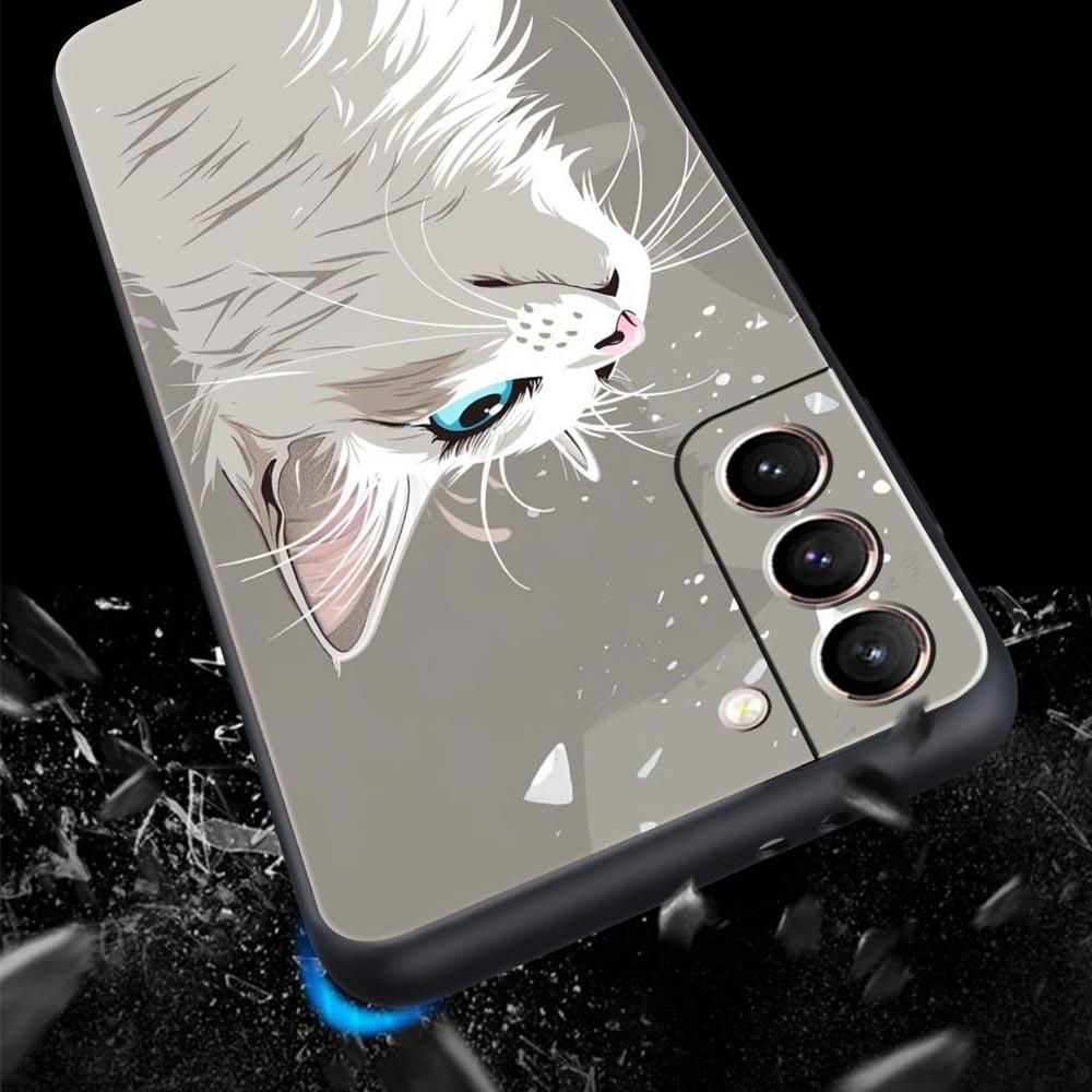 Daily Life of Cute Cats Phone Case For Samsung Galaxy S26 Ultra S25 Plus S24 FE S23 S22 5G S21 S20 Cover Black Soft