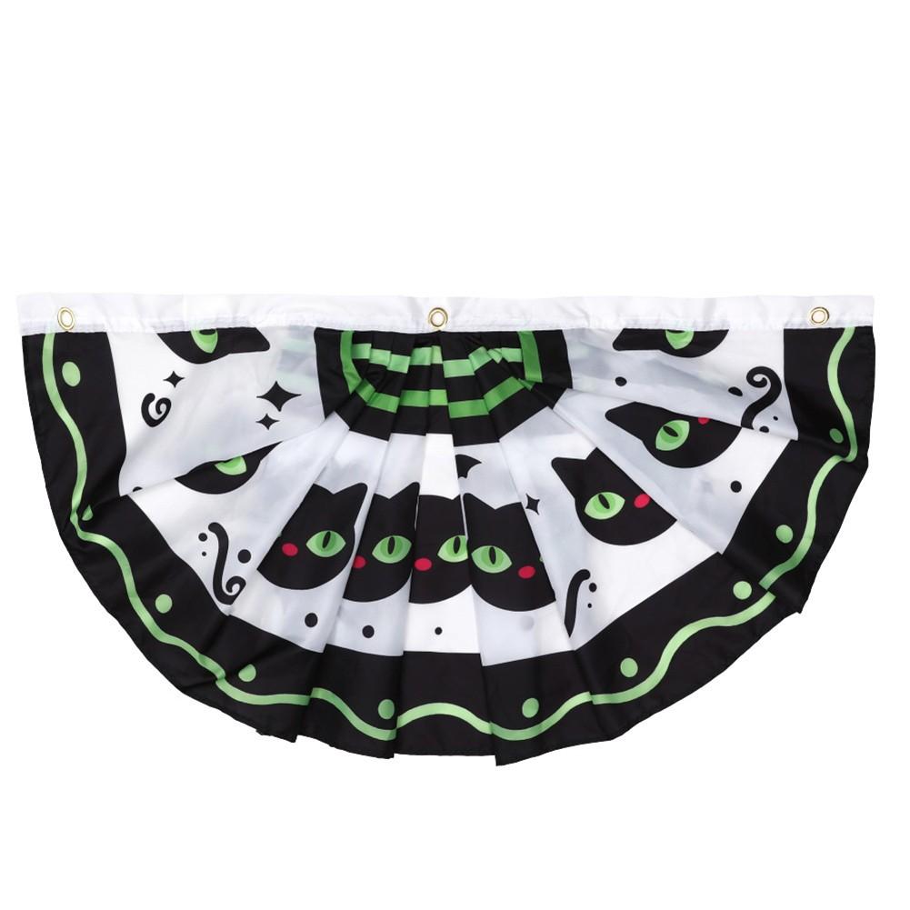 Halloween Bunting Flag Halloween Pleated Fan Flag Halloween Celebration