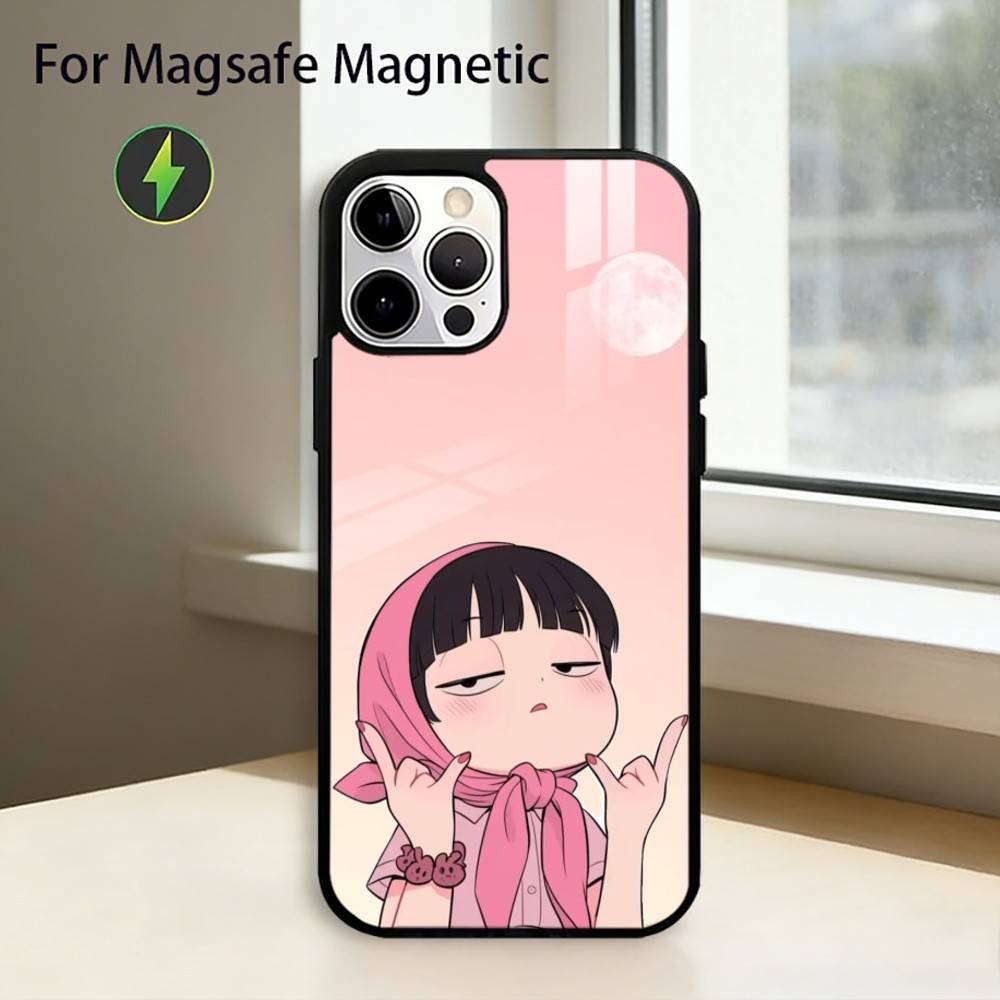 Cute Angry L-Little Girl Phone Case For iPhone17,16,15,14,13,12,11 Plus,Pro Magnetic with Magsafe Wireless Charging