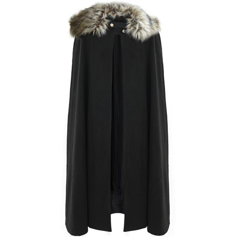

2025 Men s Woolen Halloween Retro Steampunk Cloak Cape Coat XL