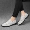 Black Dress Shoes For Men Genuine Leather British Oxofrds Wedding Shoes Gentleman Daily Business Shoes Male Casual Lace-Up Flats