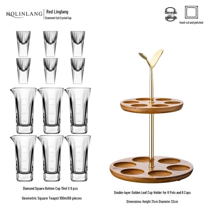 Elegant White Wine Glass Set with Decanter – Thickened High-Stemmed Wine Cups for Spirits and Wine.