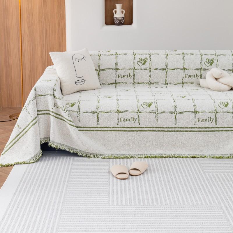 Sofa Cover Cloth Anti-Scratching Non-Stick Towel Cushion Plush Four Seasons Universal Cover Cover Machine Washable Full Covered