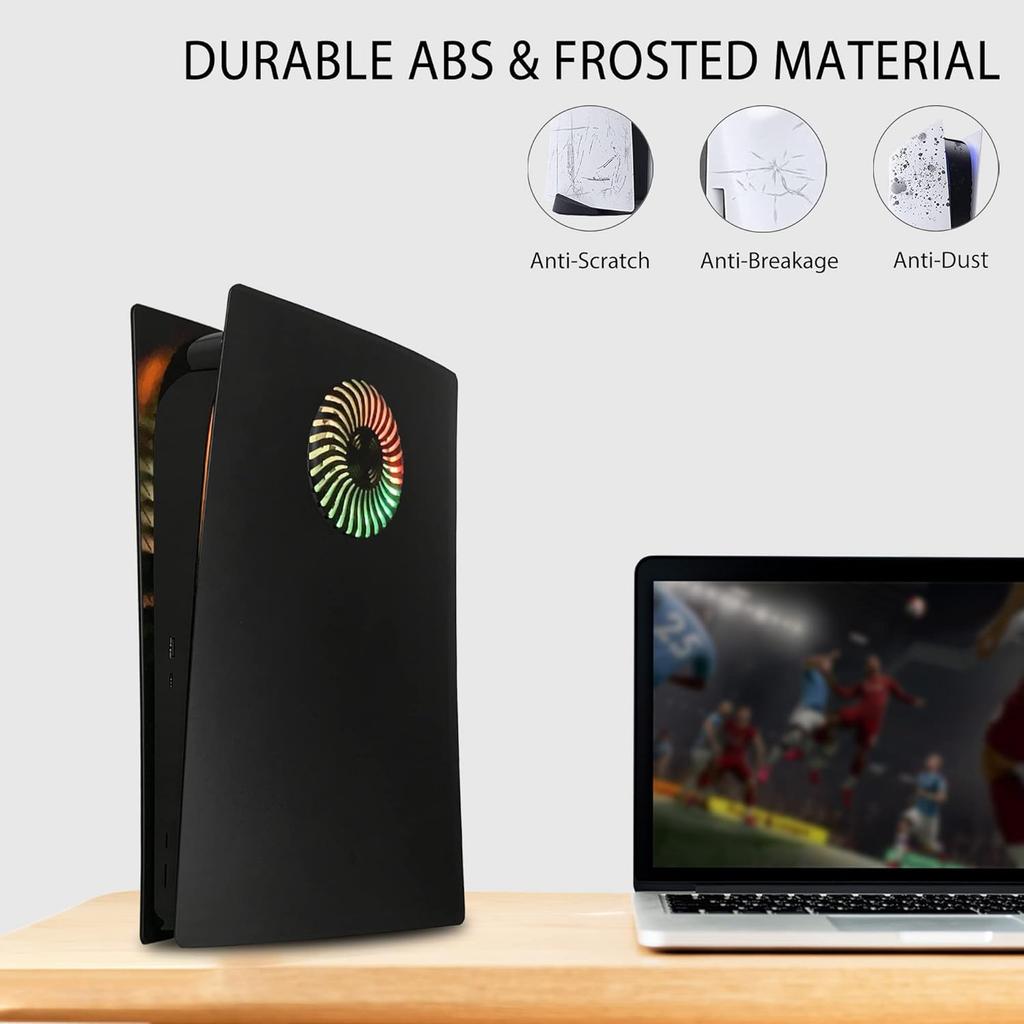 Faceplate with RGB Light Strip for PS5 Digital Edition DOBEWINGDELOU 400+ Effects LED Light Ring Console Cover for PS5 Digital Edition DIY Decoration