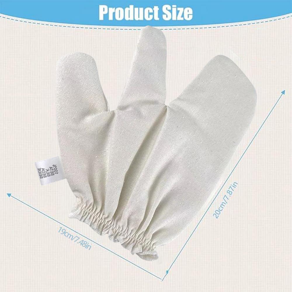 

Scrub Gloves Silk Bath Mitts for Shower Skin Mitt Face Scrubber for Massage Men Spa Facial Women Feet Hygiene Travel Home