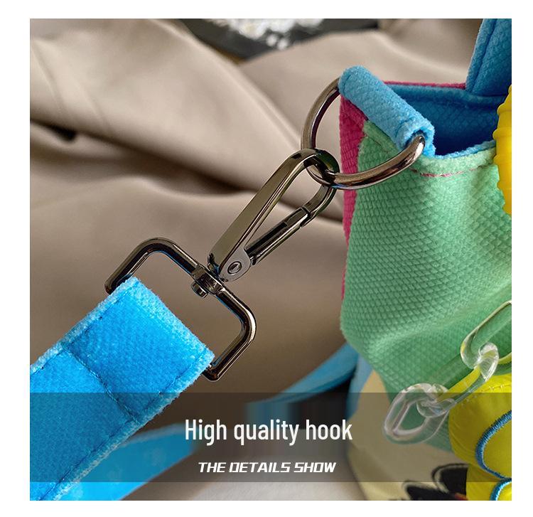 2025 Cute Goofy Cartoon Canvas Handbag - Single Shoulder & Crossbody Bag Backpack