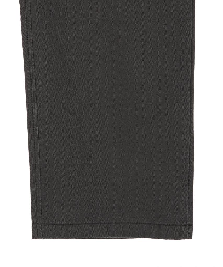 IL CORSO Herringbone Straight Chino Pants Charcoal Gray
