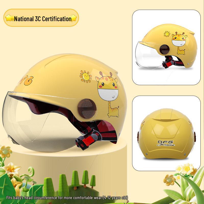 Certified Universal Half Helmet for Men & Women - Summer Sun Protection, All Seasons Motorcycle Use