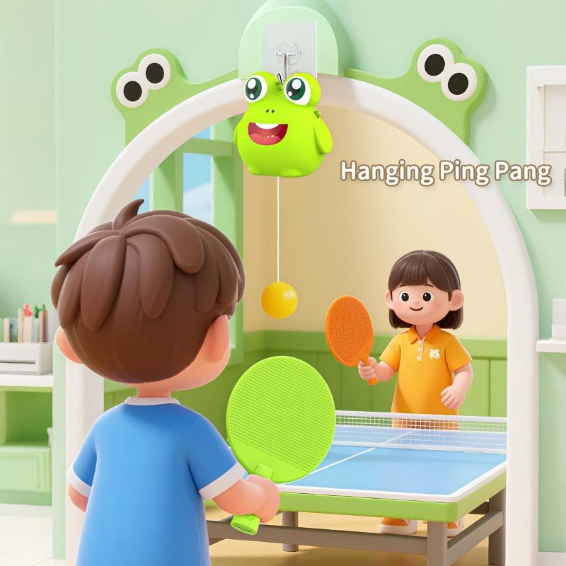 1SET Hanging Table Tennis Training Table, a Parent-child Interactive Indoor Hand-eye Coordination Practice Toy Suitable for Children